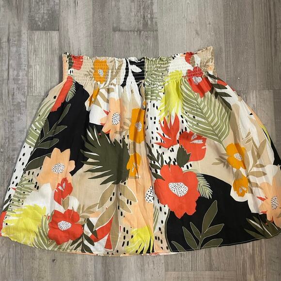 Loft Tropical Smocked Skirt size XL - Picture 9 of 12
